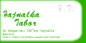 hajnalka tabor business card